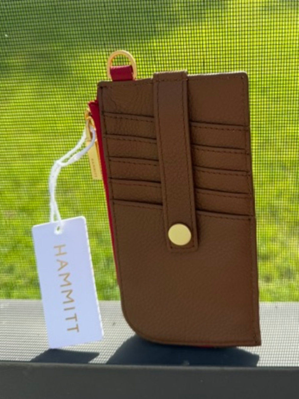 Hammitt Mahogany Brown Wallet/Card Holder w/Brushed Gold Hardware - NEW w/tags - Picture 5 of 5